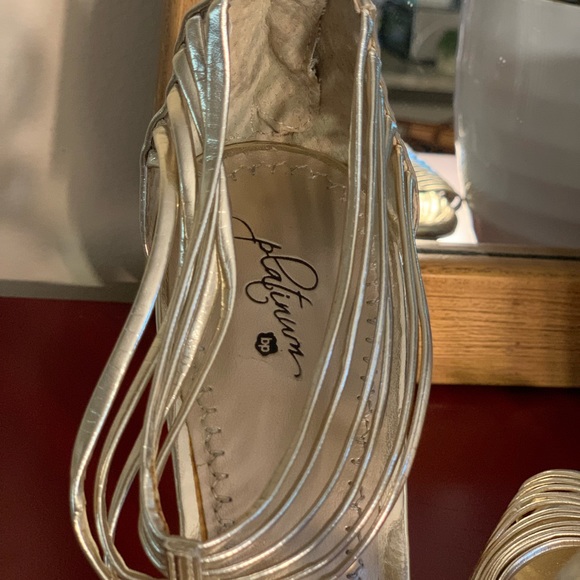 Strappy Gold Heels - Picture 3 of 6